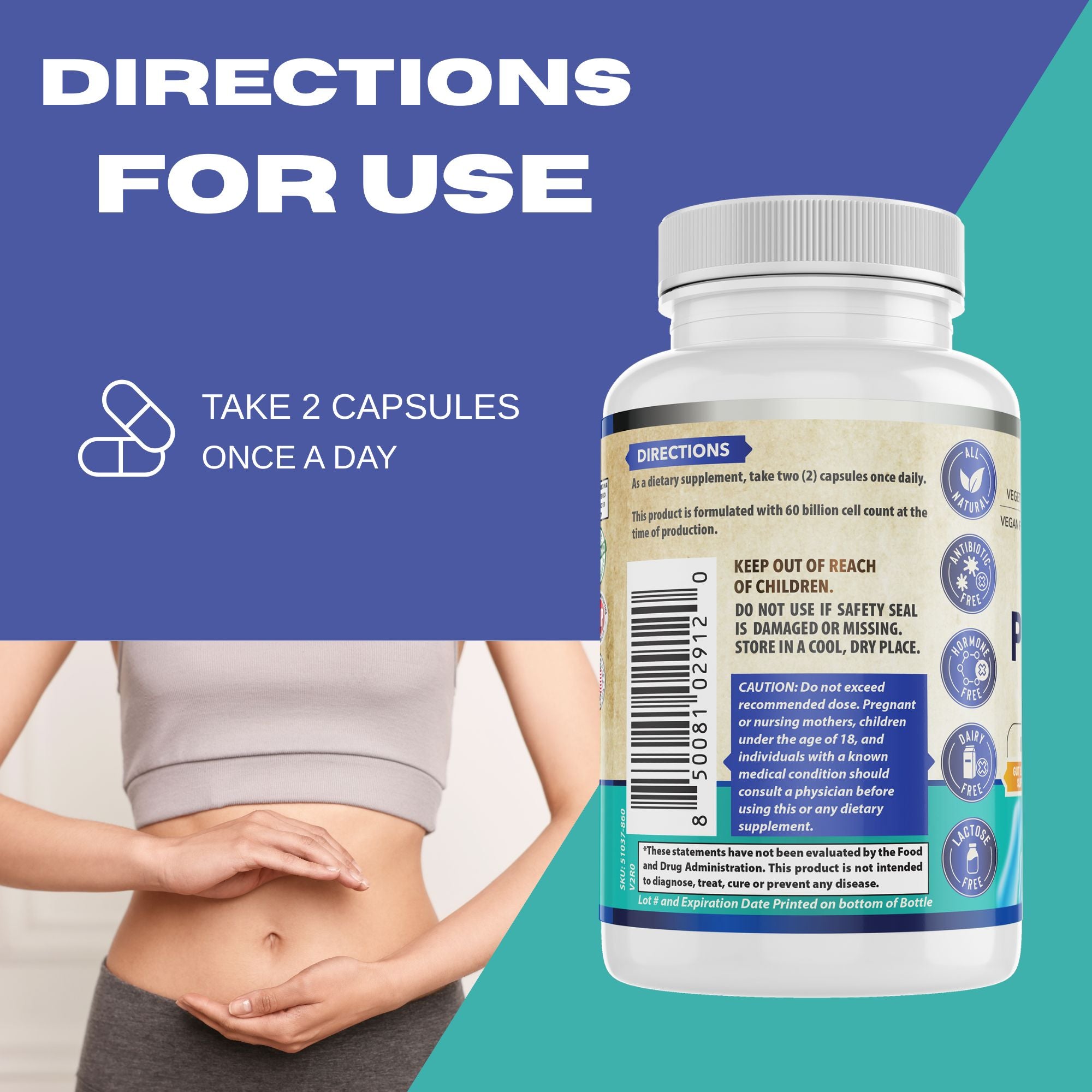 All Natural Probiotic 60 Billion