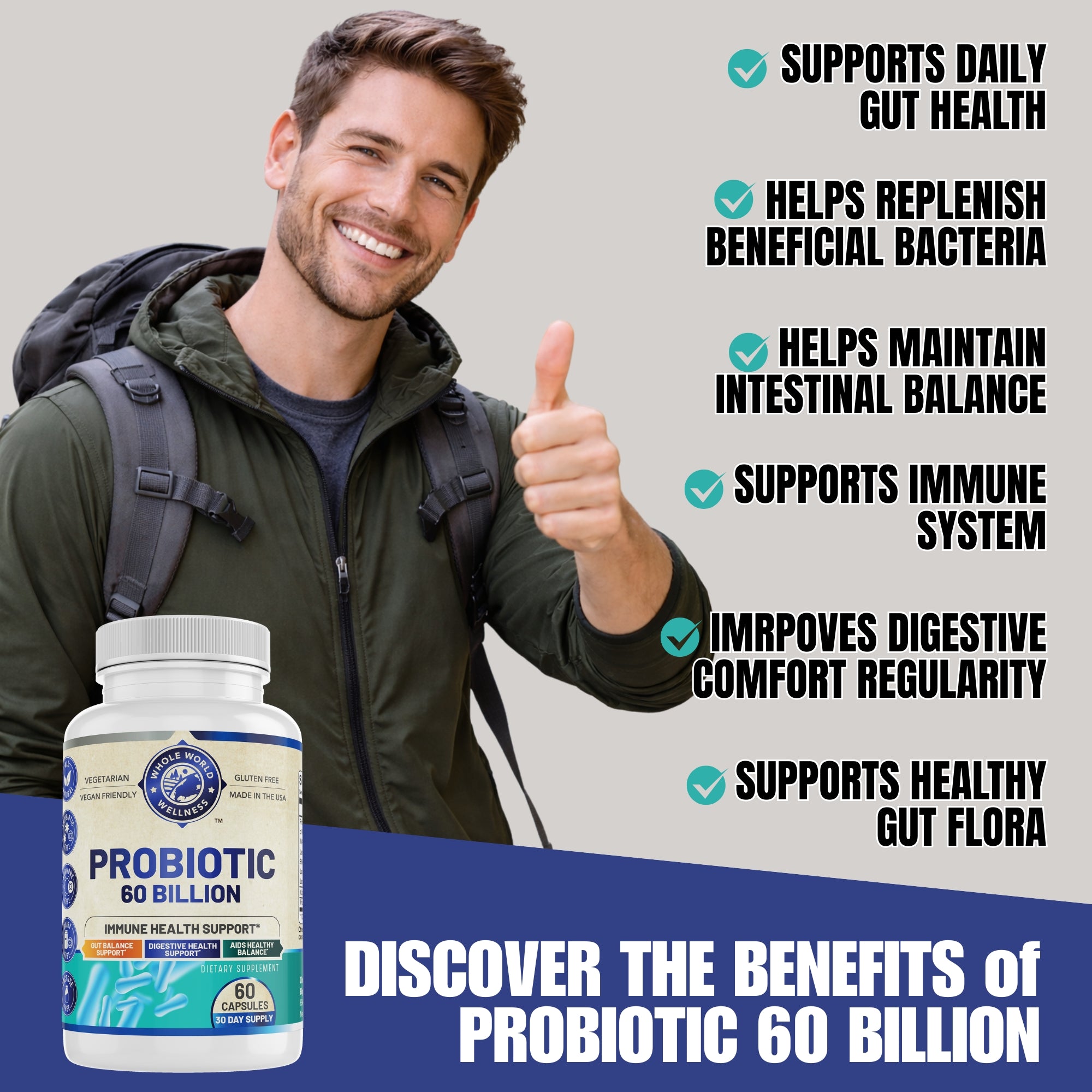 All Natural Probiotic 60 Billion